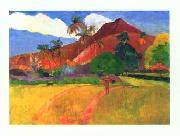 Paul Gauguin Tahitian Landscape oil painting artist